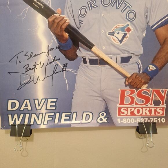 Signed Dave Winfield Poster. Toronto BSN Sports. MacGregor Power Hitters - Picture 4 of 4